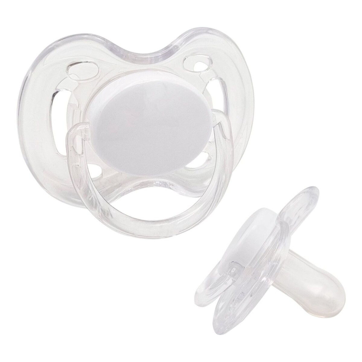 Chupete Bebe Premium Transparente Silicona Ortodontico - Color Variante Blanco 
