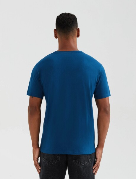 CAMISETA BÁSICA MANGA CORTA AZUL