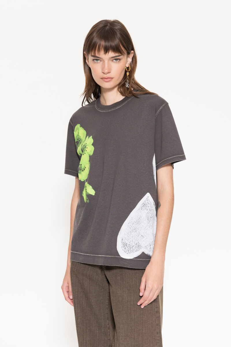 REMERA LOVER Gris