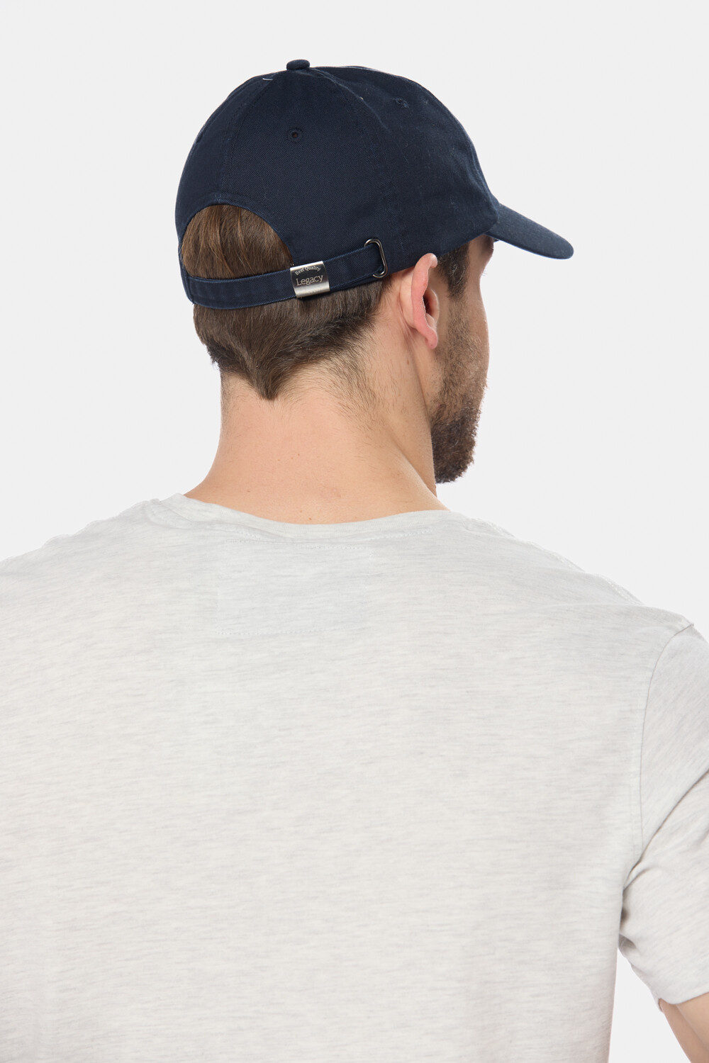 GORRO VISERA DE LONA CON PARCHE Azul