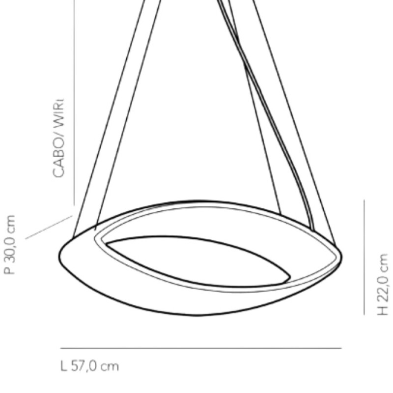 COLGANTE LED NISHA 13W 3000K BLANCO CON CABLE TRANS 57CM COLGANTE LED NISHA 13W 3000K BLANCO CON CABLE TRANS 57CM