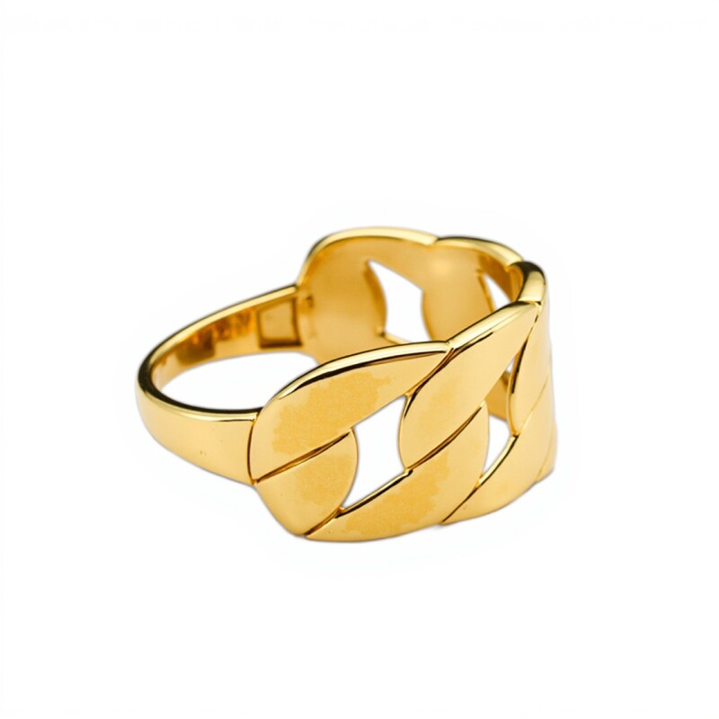 Anillo eslabón-Oro bajo-Sin Piedra-AN8176 sinpiedra