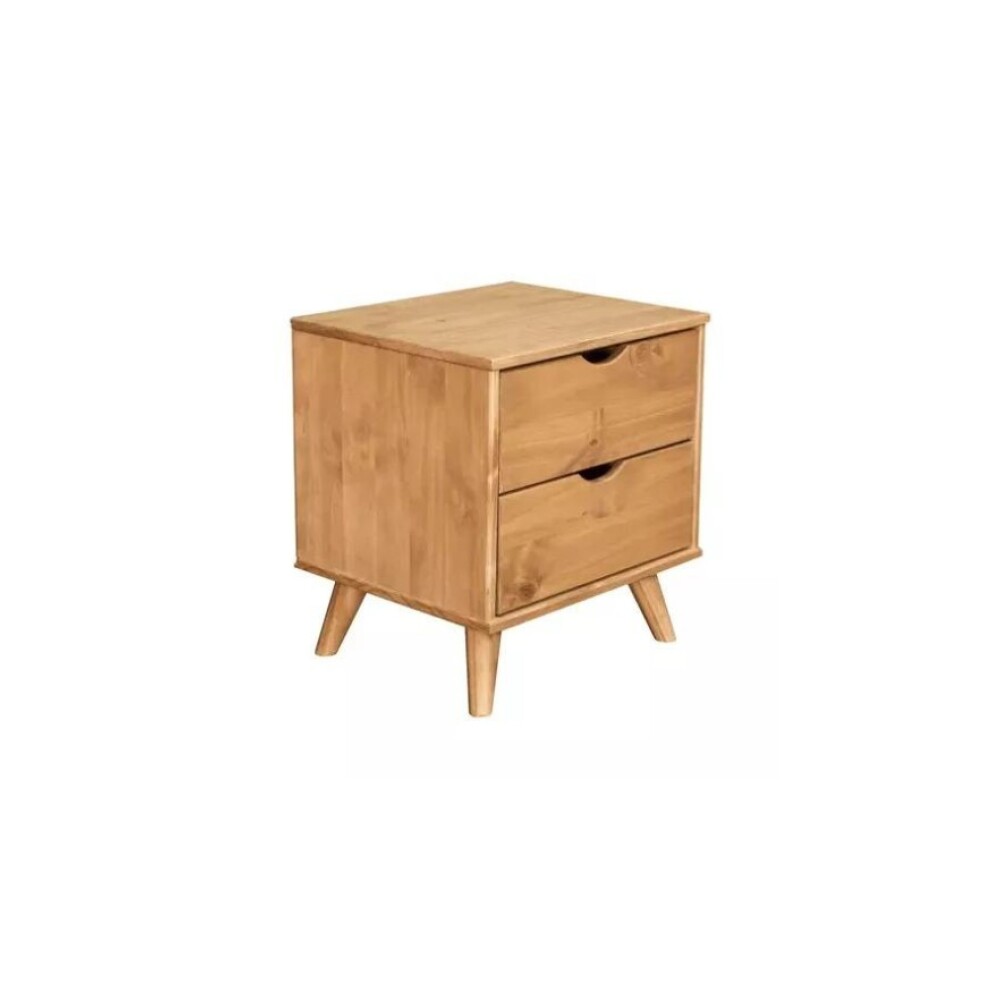 Mesa De Luz Madera Maciza Nordica 2 Cajones - Linea Dublin Mesa De Luz Madera Maciza Nordica 2 Cajones - Linea Dublin