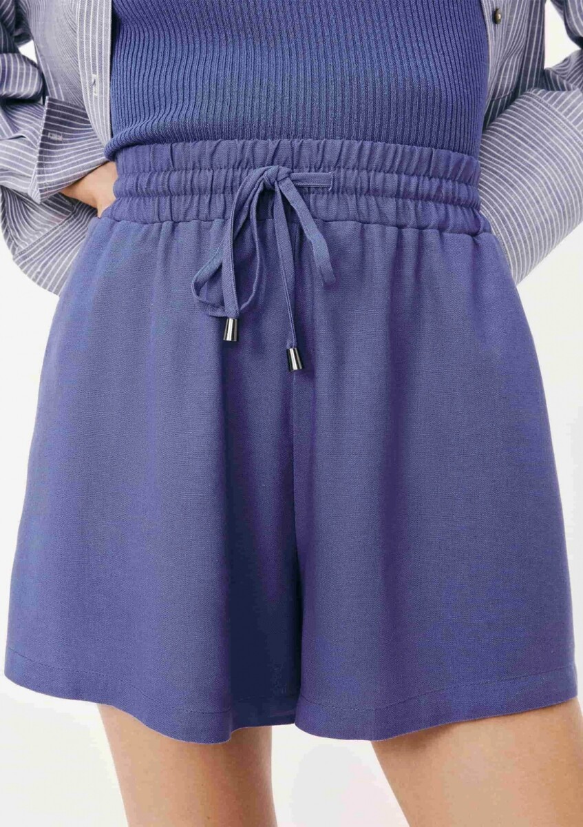 SHORT DE LINHO - LILA 
