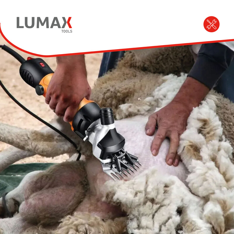 Esquilador de ovejas Lumax 350 W con cabezal profesional de aluminio resistente Esquilador de ovejas Lumax 350 W con cabezal profesional de aluminio resistente