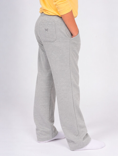 PANTALON BÁSICO UNISSEX CON FELPA GRIS