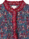Camisa De Flores Azul Claro