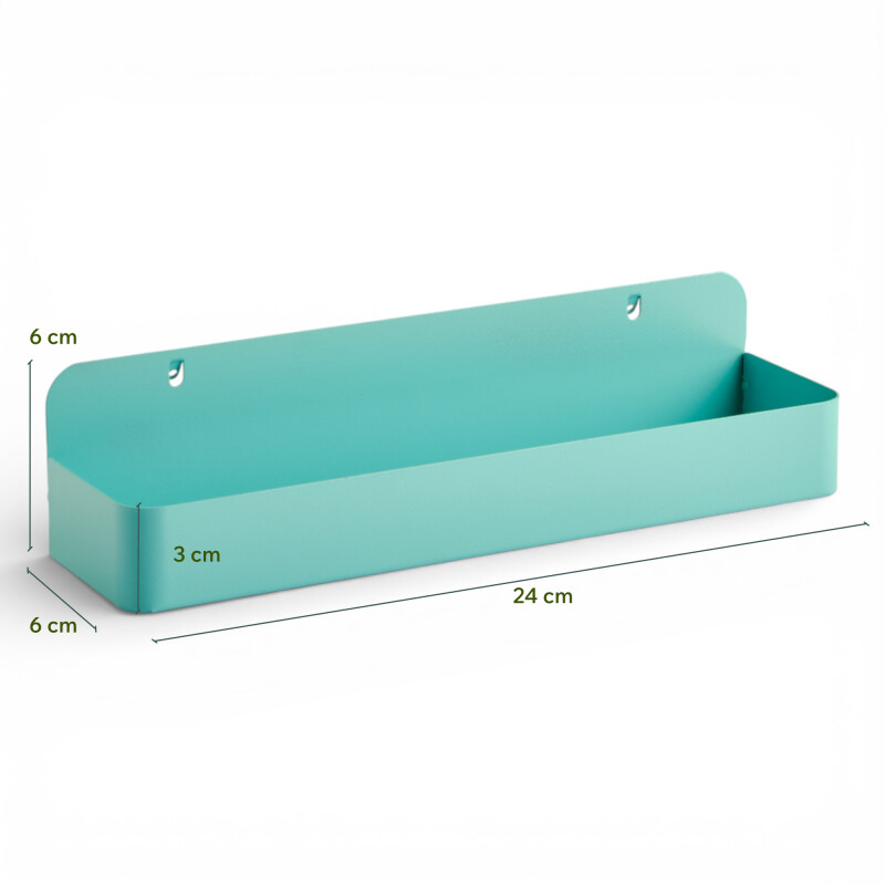 Caja cuadrada grande para panel perforado pegboard metálico Turquesa