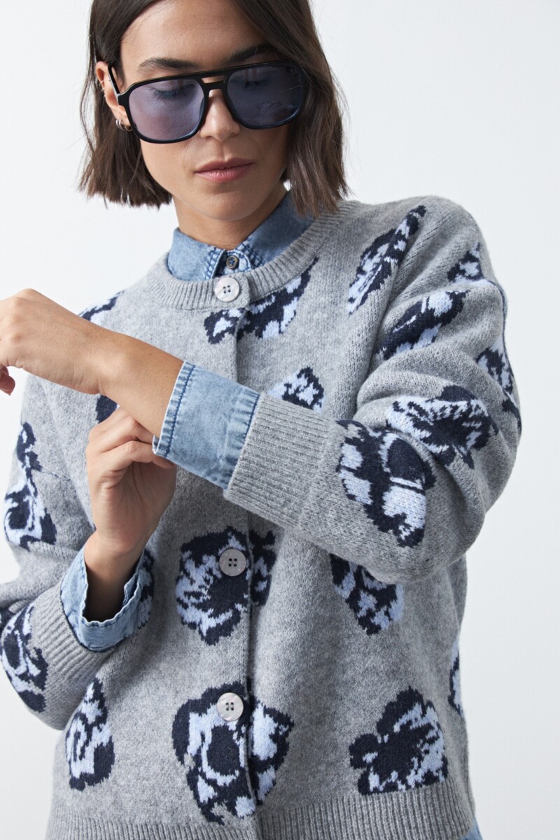 CARDIGAN COSME Gris Melange