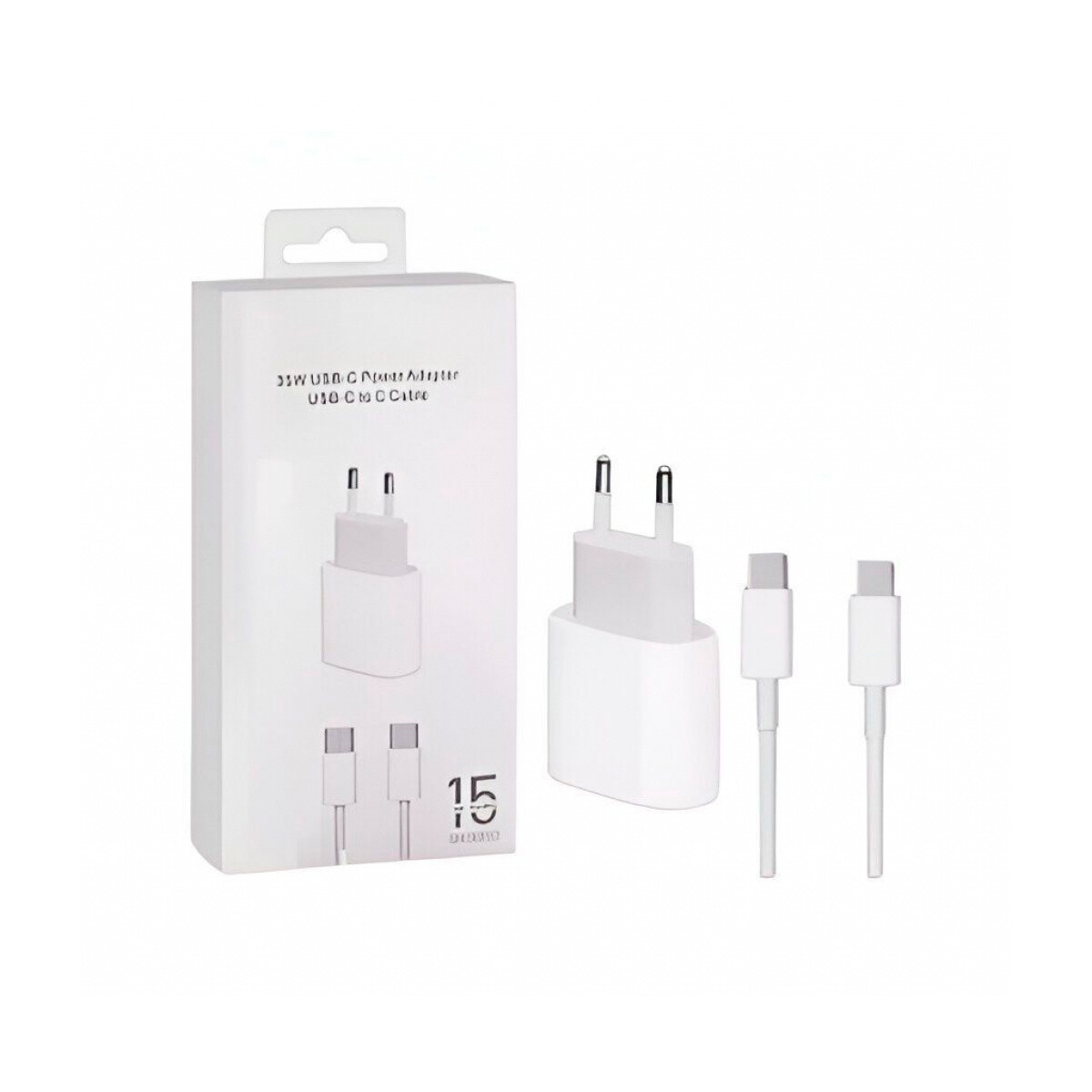 Cargador 35w USB-C + Cable USB-C a USB-C 2 Metro 