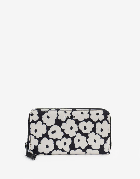 Ficheros Nylon Billetera Fichero De Material Reciclado - Estampado Flores