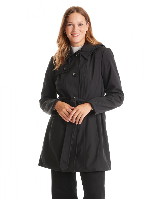 Gabardina Trench Impermeable NEGRO