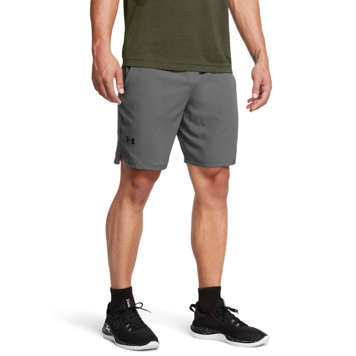 UA Vanish Woven 8in Shorts-ORG - GRY-025 