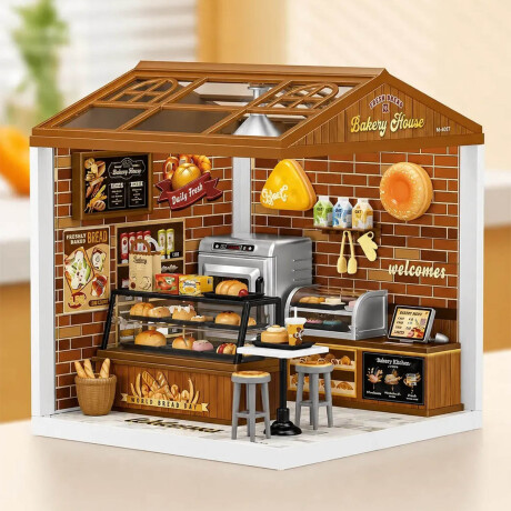 Mini Casa Escenario Armable Luz Dormitorio Restaurante Restaurante