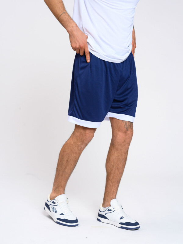 SHORT FUTBOL Umbro Hombre Azul Marino, Blanco