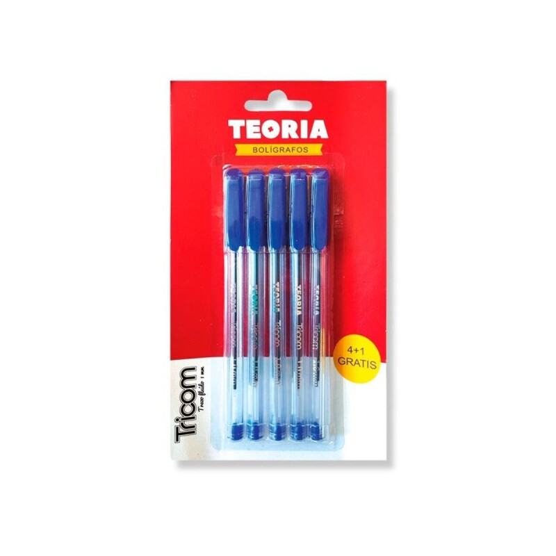 Set x5 Lapiceras AZUL