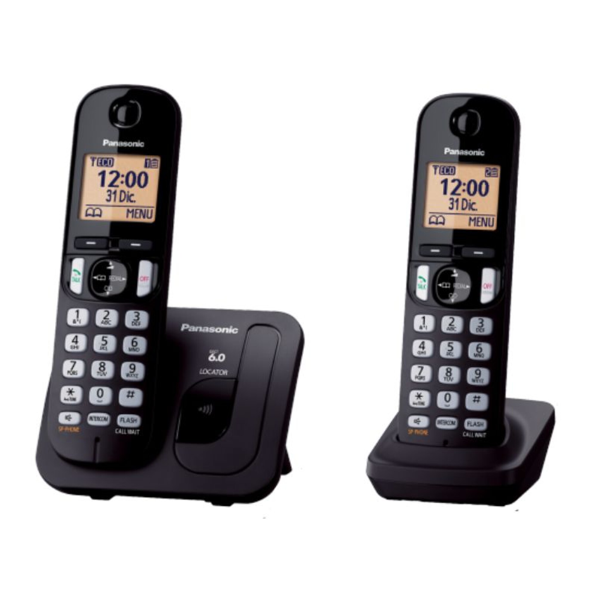 Relefono TELEFONO INALAMBRICO 2 BASES/2 AURICULARES - PANASONIC — Barraca 5 Esquinas