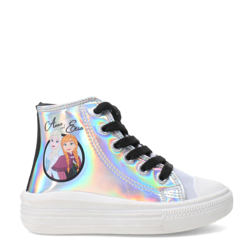 Championes de Niños Disney Bota Frozen Anna and Elsa Celeste - Plateado - Negro