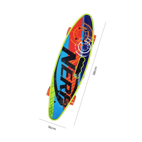 Skate Longboard Nerf 58cm Patineta Infantil Aluminio Verde