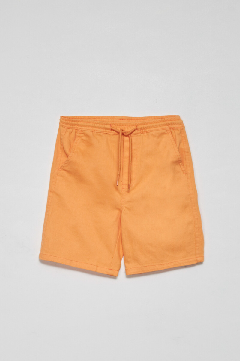 Bermuda casual con lavado Naranja