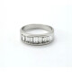 Anillo Oro 18K Blanco Y 7 Brillantes Baguettes Anillo Oro 18K Blanco Y 7 Brillantes Baguettes