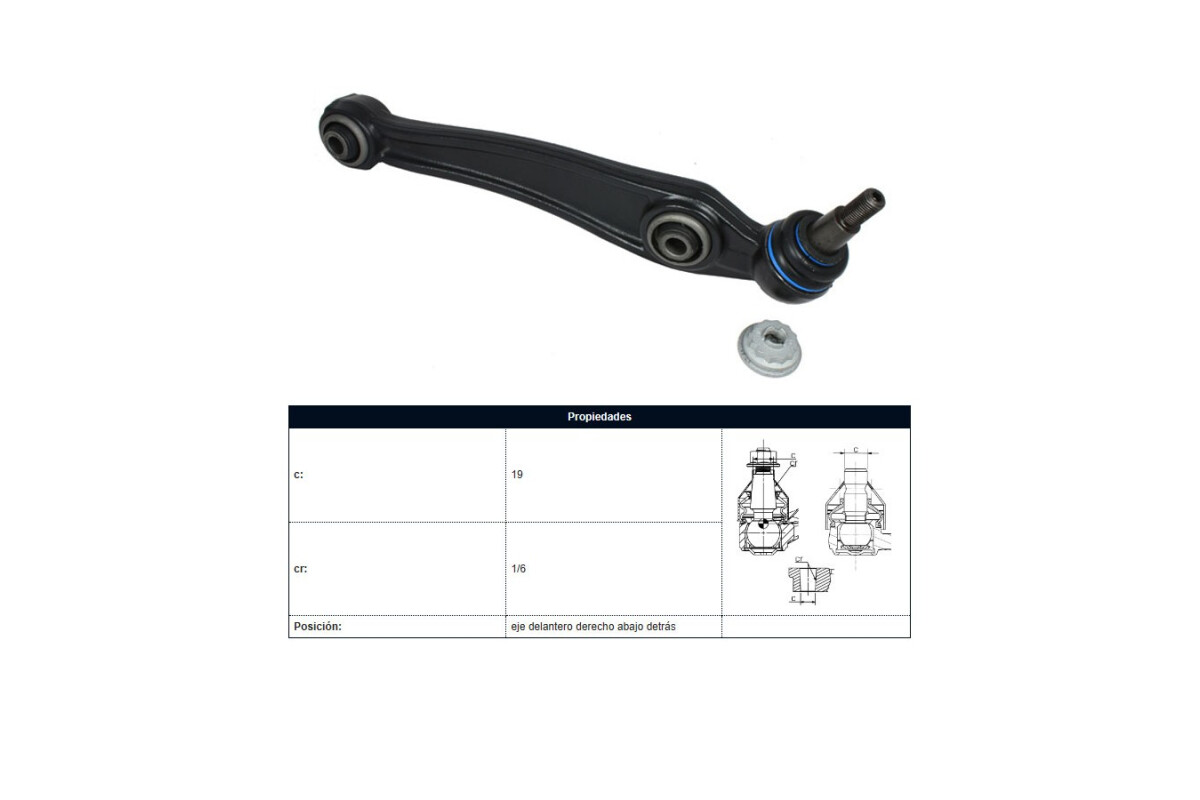Brazo De Suspension Del BMW X5 3.5 Si (E70)/X5 3.0 Si (E70)/X6 (E71)/X5 D (E70) 06-14 Der Brazo De Suspension Del BMW X5 3.5 Si (E70)/X5 3.0 Si (E70)/X6 (E71)/X5 D (E70) 06-14 Der
