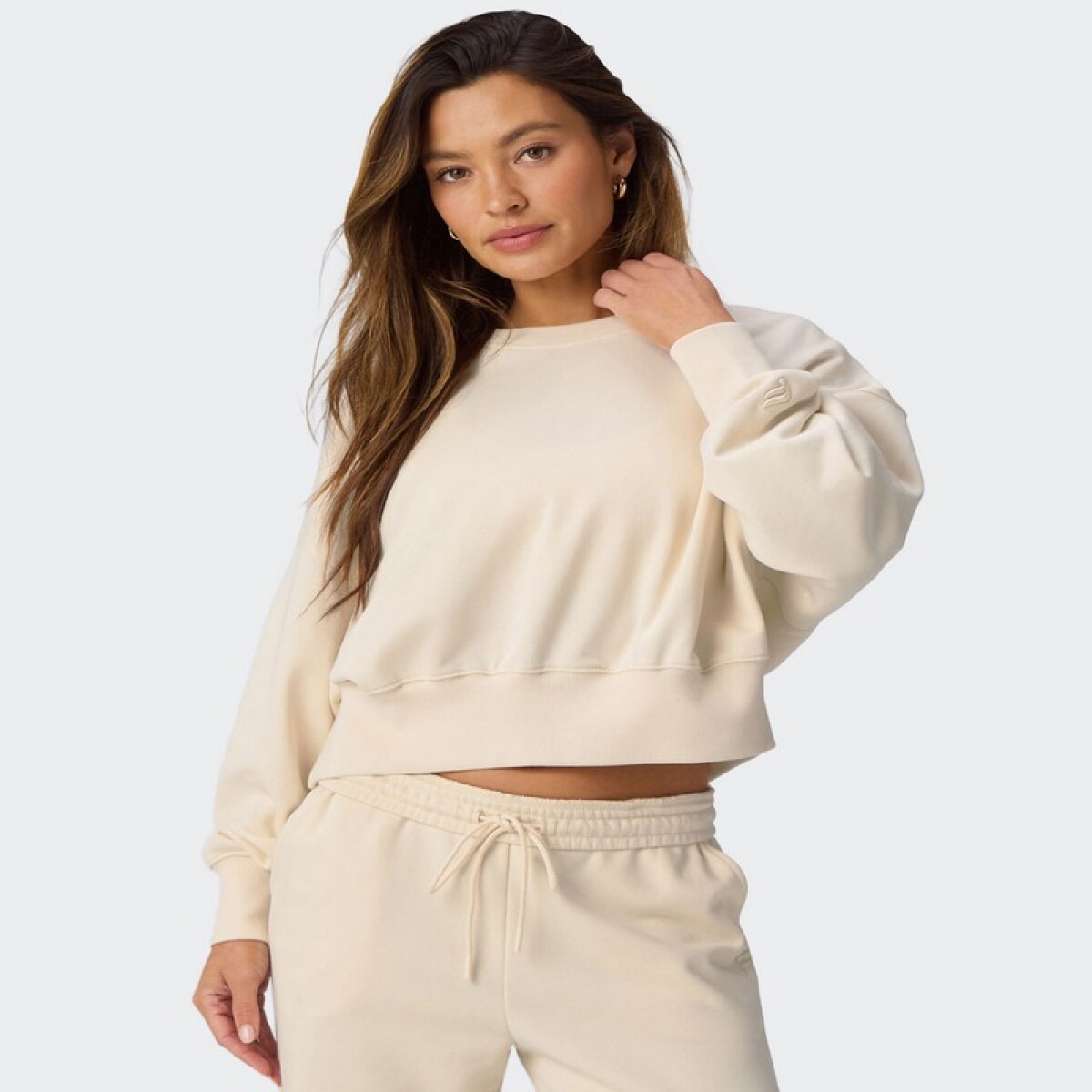 Buzo Fabletics Year Round Terry Crew - Beige 