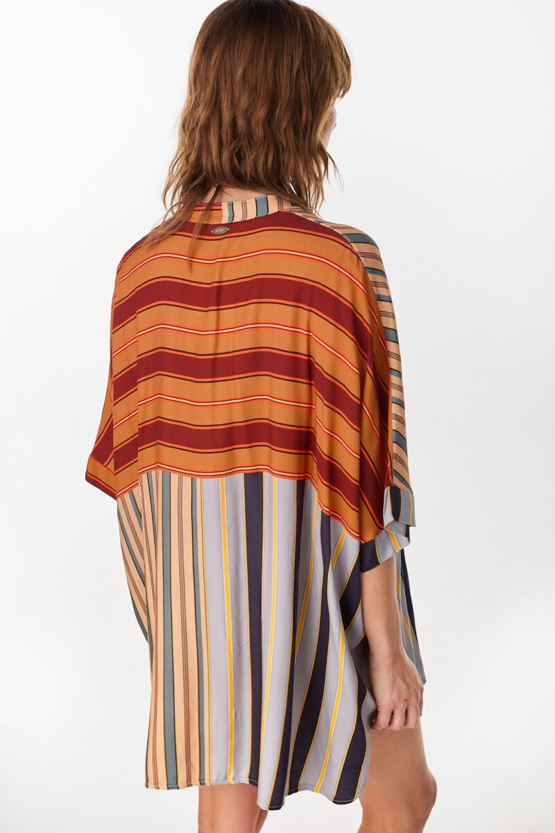 Vestido Azorella Rayas Naranja