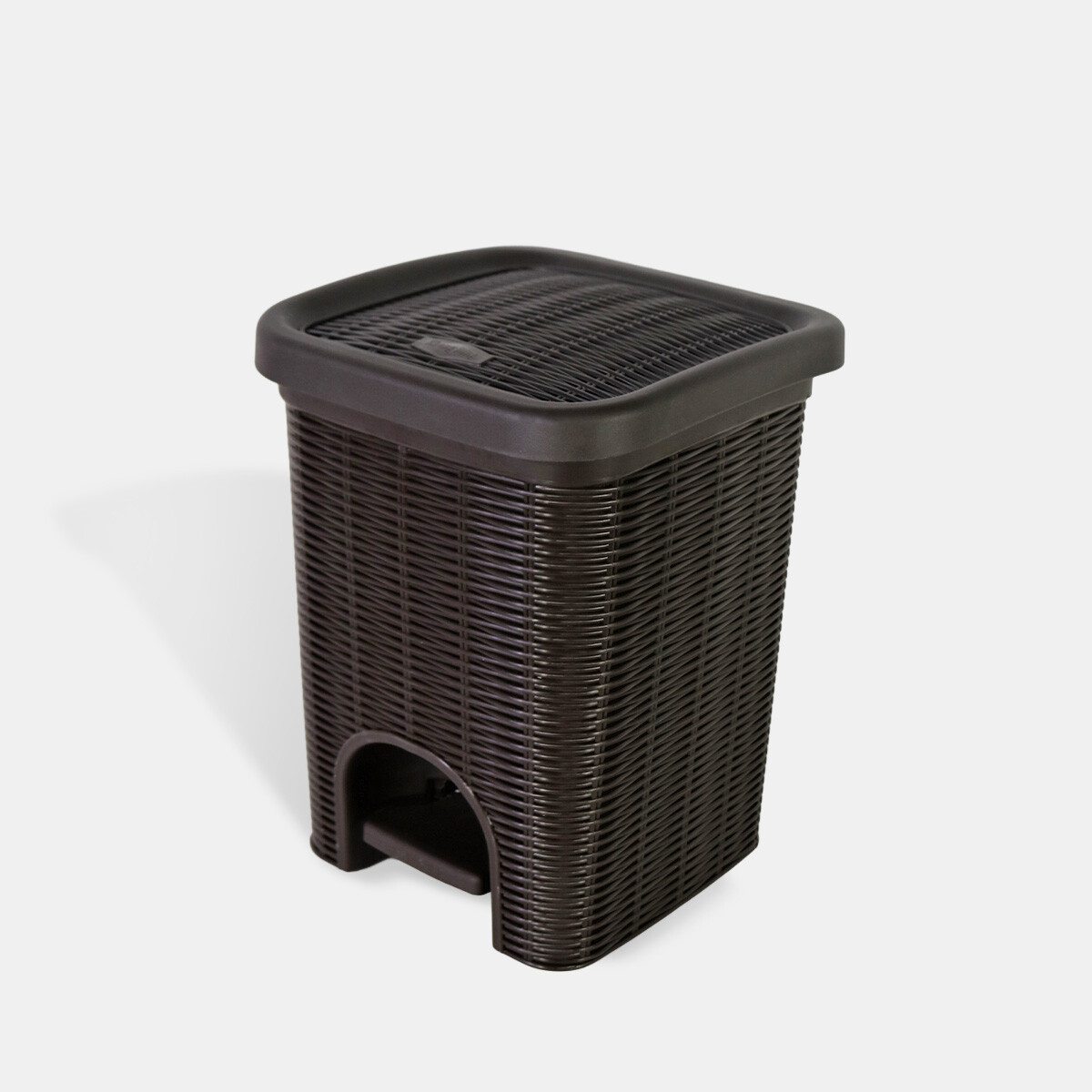 BASURERO PLAST MARRON C/PEDAL 8.5L 