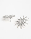 Aros Pasantes Metal Aros Maxi Pasantes Sol - Plateado Plata Mate