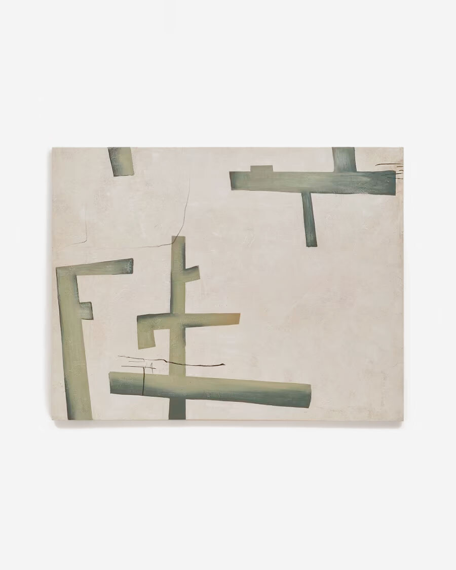 Lienzo abstracto Fida verde 180 x 140 cm