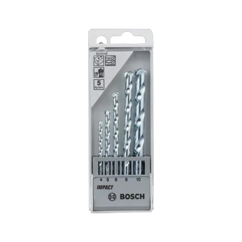 Juego de mechas CYL-1 Ø4 Ø5 Ø6 Ø8 Ø10 Impact Bosch BS8012