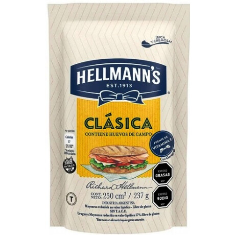 MAYONESA HELLMANNS CLASICA D/P 230G MAYONESA HELLMANNS CLASICA D/P 230G