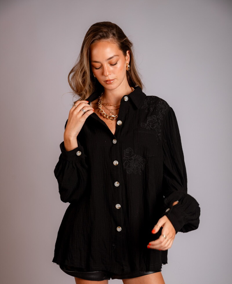 Camisa Luz (PRE VENTA) negro