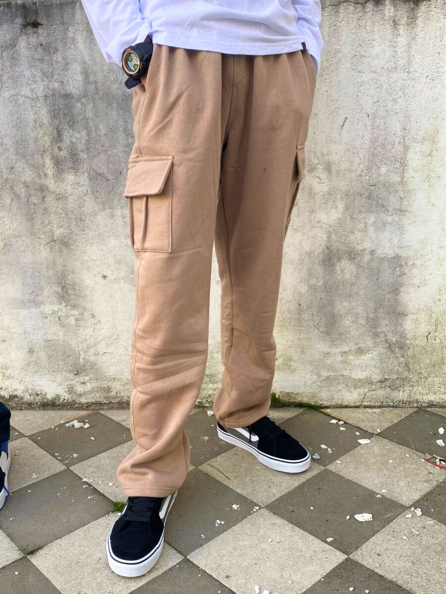 Pantalon Cargo Ancho N+ - Tostado 