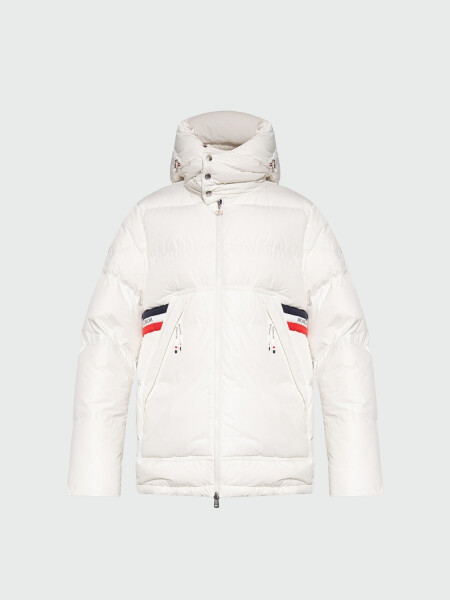 Moncler -Campera impermeable con capucha rellena de plumas, Fleole Blanco