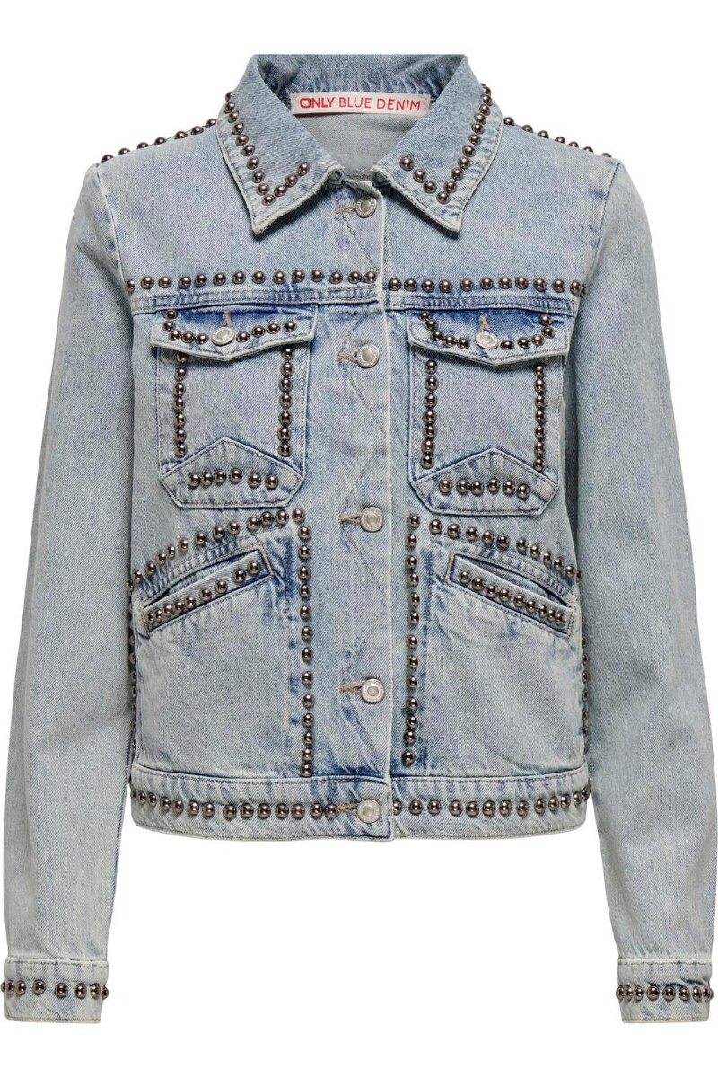 Chaqueta Zayne Denim Y Tachas Light Blue Denim