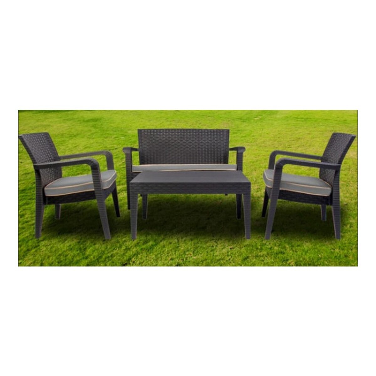 SET 4 PIEZAS EXTERIOR ALASKA LOUNGE ANTHRACITE 