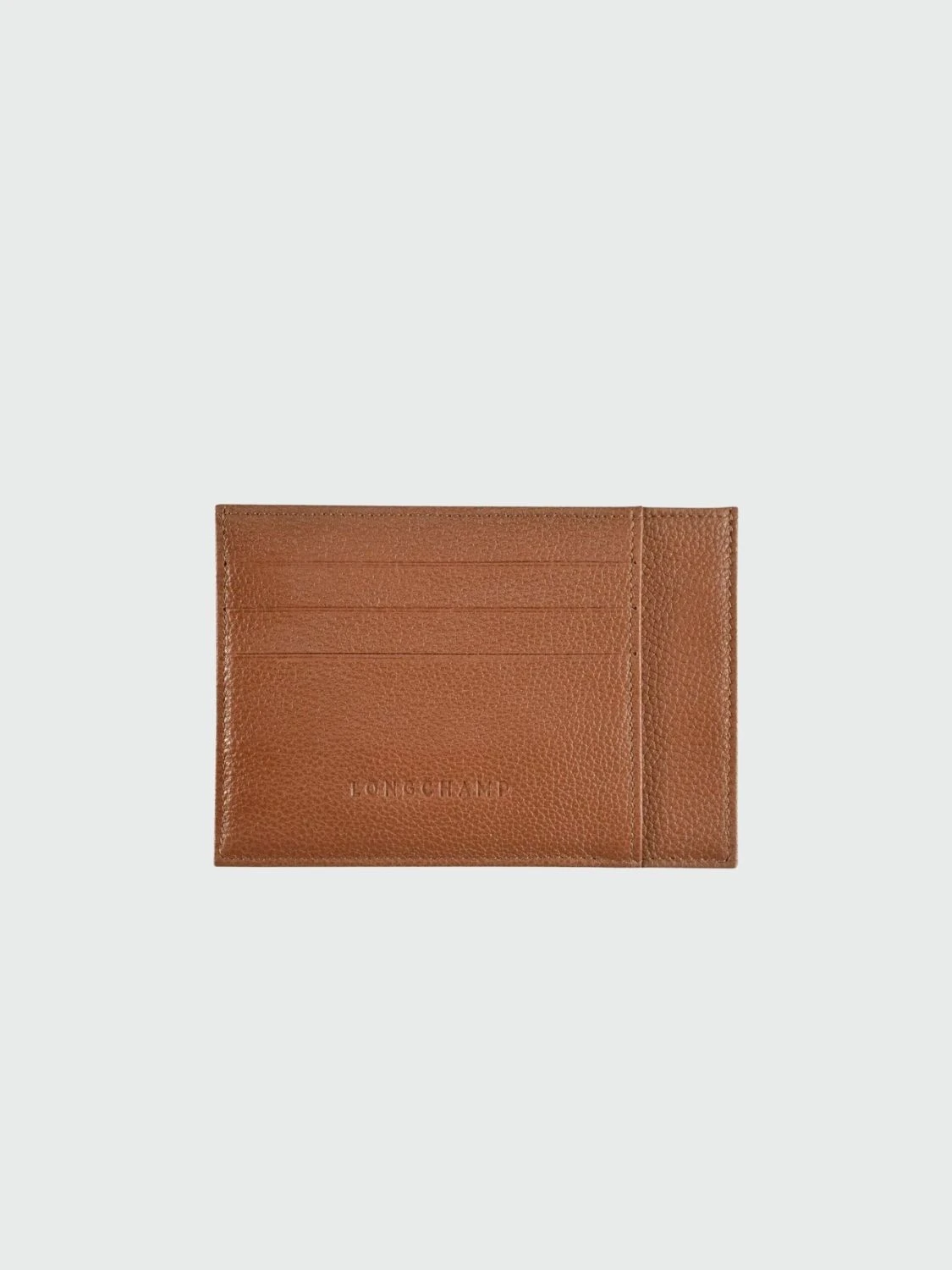 Longchamp -Tarjetero de cuero, Le Foulonné Camel