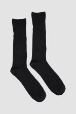 Medias lisas con puño especial que no aprieta Negro