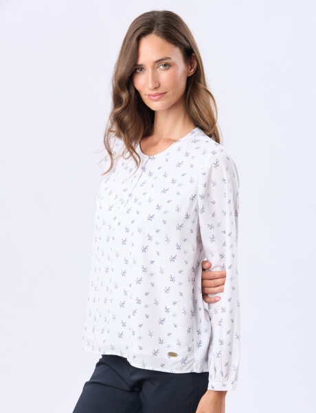 BLUSA CUELLO MAO Hojasazul