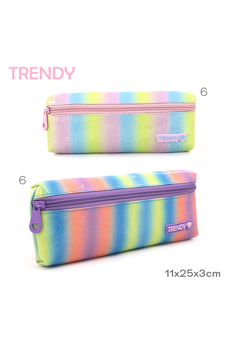 Cartuchera a rayas Violeta