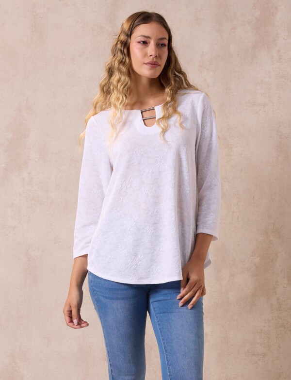 Blusa Labrada BLANCO