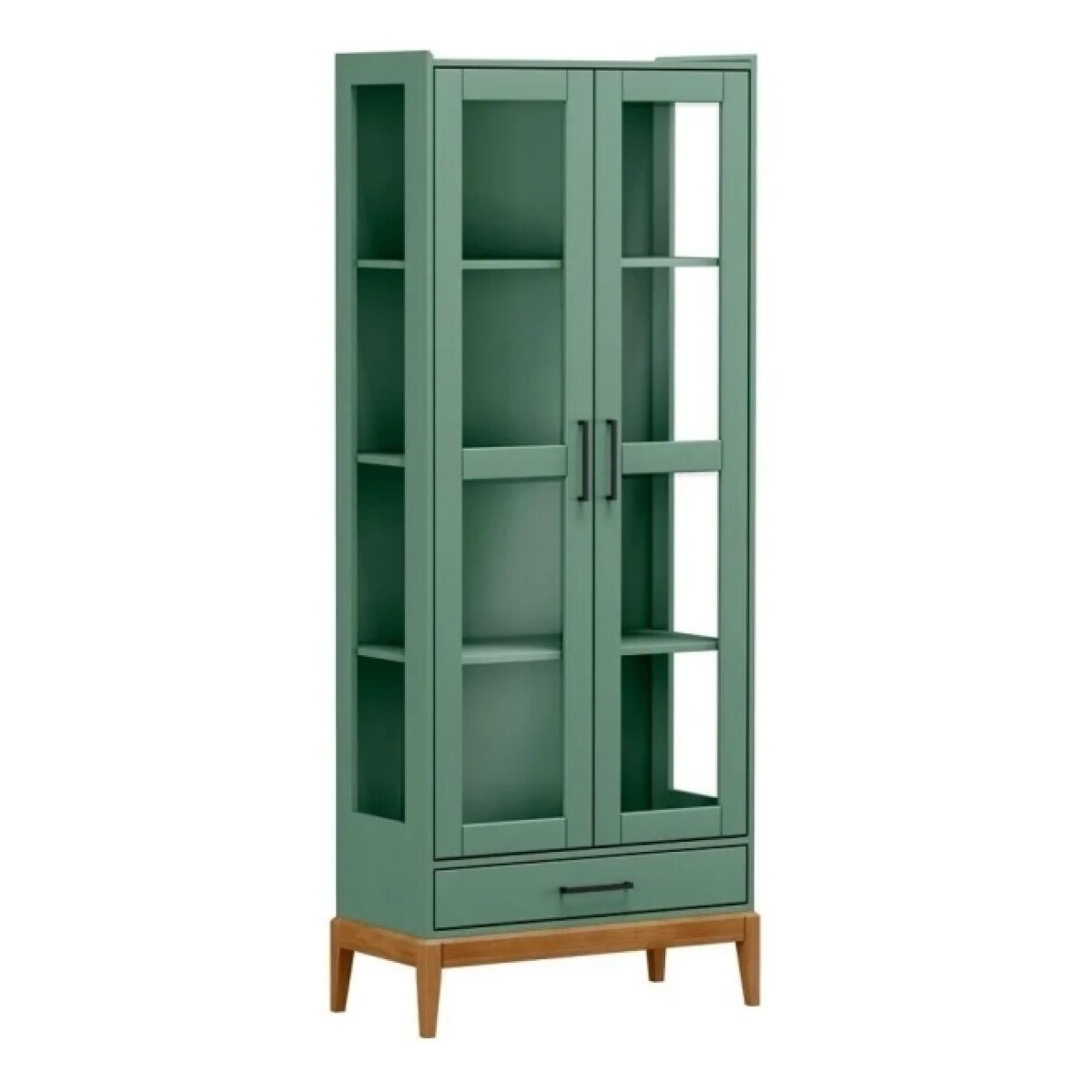Vitrina Milao 2 Puertas 1 Cajon Green-freijo 2915gf 