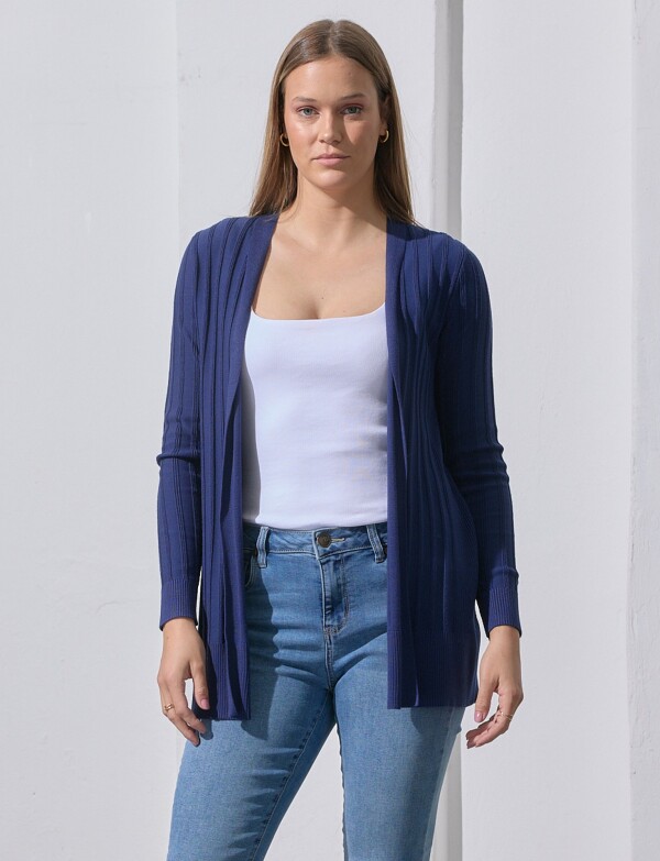 Cardigan Rib AZUL