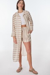 Vestido Balt Rayas Beige