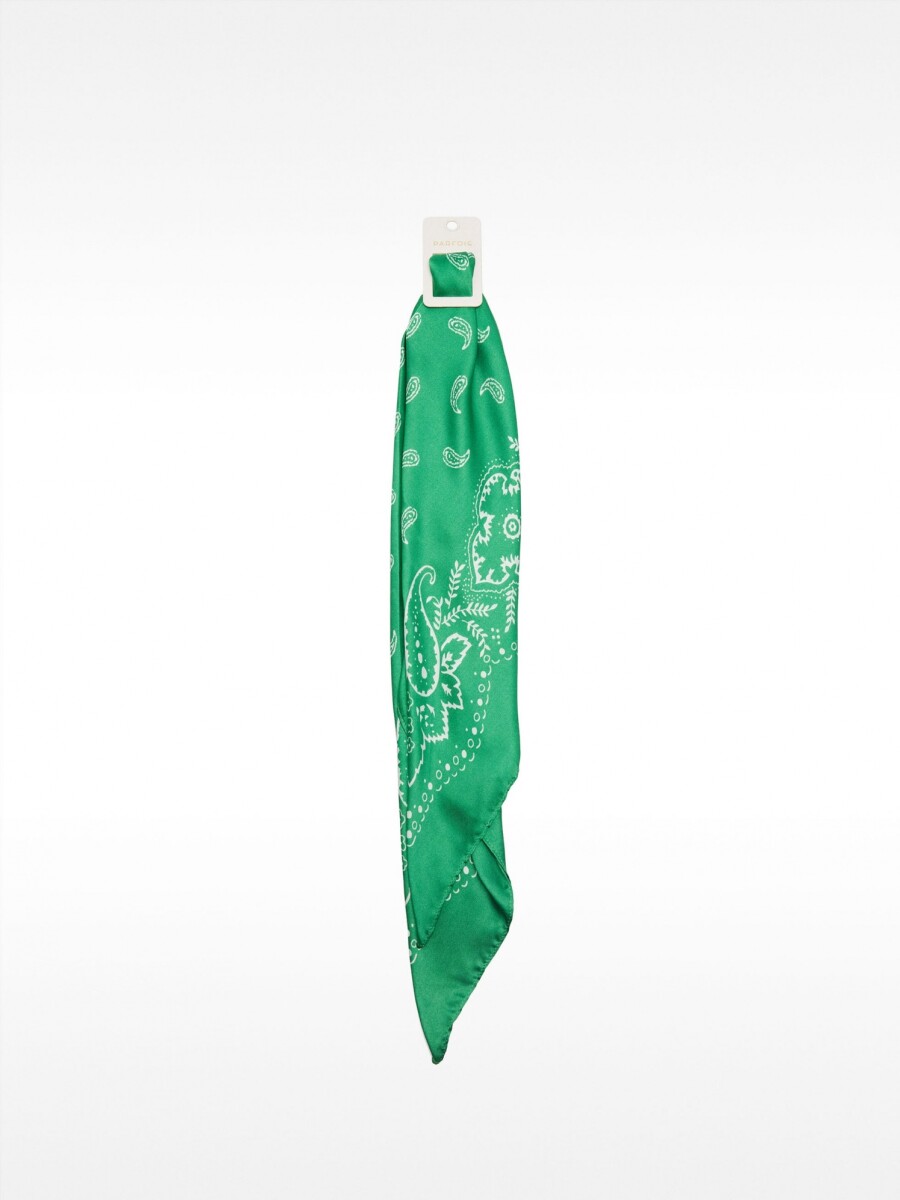 Pañuelo Cuadrado Estampado verde