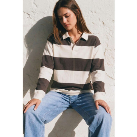 Sweater Polo Algodon Marron