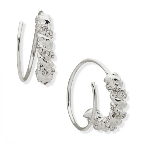 Pe 17Mm Corkscrew Huggie Wire Crystal