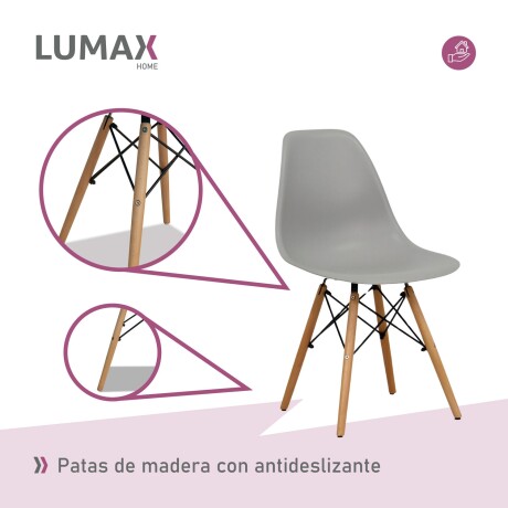 Silla Eames de colores y patas de madera Liso